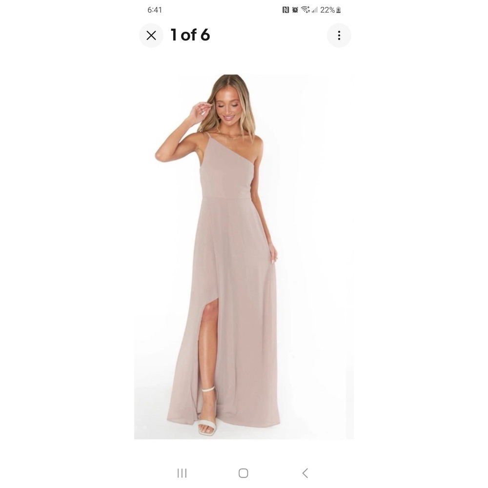 Show Me Your MuMu One-Shoulder Maxi Dress in Dusty Blush